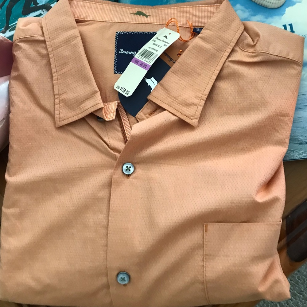 Tommy Bahama, Orange, Long Sleeve, XX-Large
